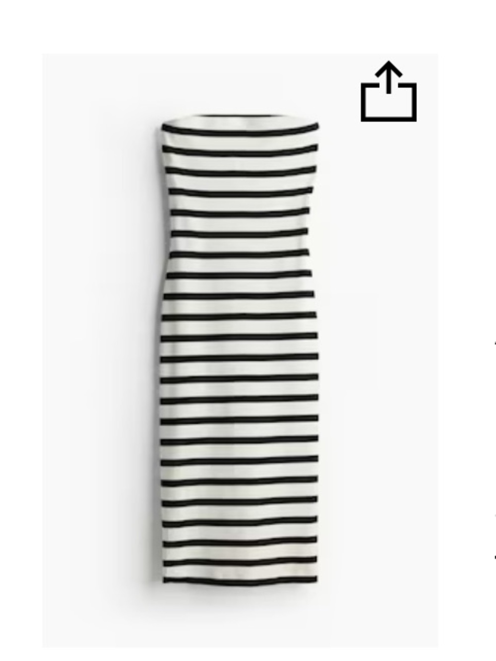 H&M Black and White Horizontal Stripe Maxi Skirt